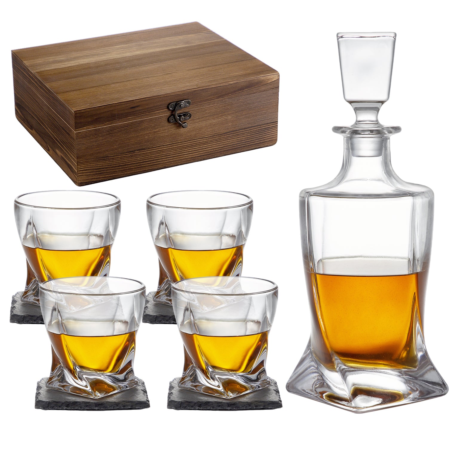 Premium Whisky Decanter Set (with 4 glasses)