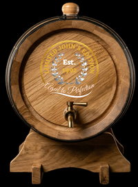 Personalised American Oak Barrel (Custom UV Label)