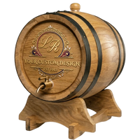 Personalised American Oak Barrel (Custom UV Label)