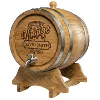 Personalised American Oak Barrel (Vintage Engraving)