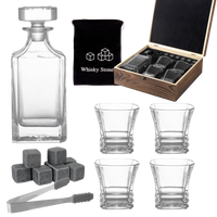 Whisky Stone Decanter Set (with 4 glasses)