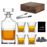 Whisky Stone Decanter Set (with 4 glasses)