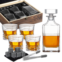 Whisky Stone Decanter Set (with 4 glasses)