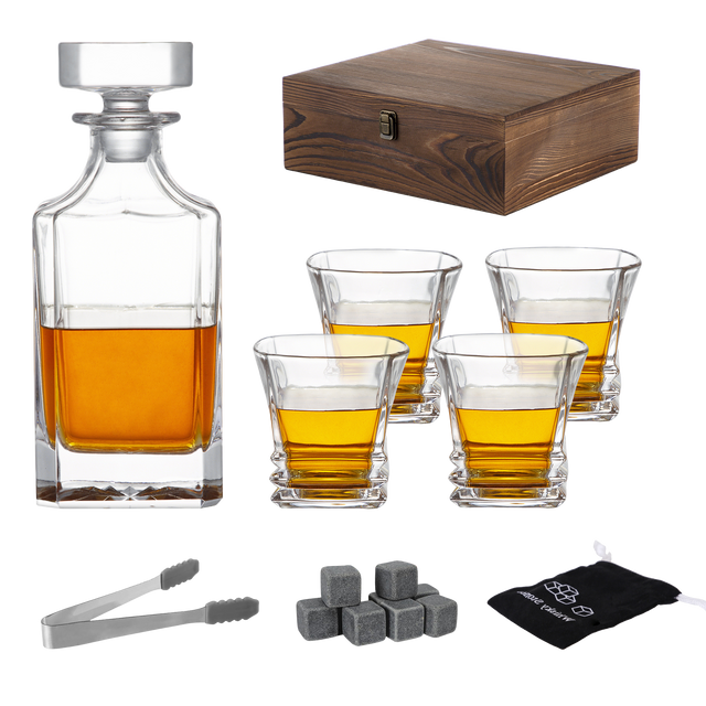 Whisky Stone Decanter Set (with 4 glasses)