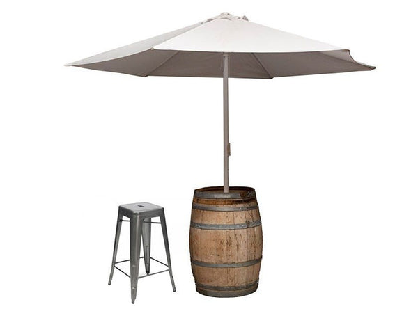 Wine Barrel & Umbrella for hire in Adelaide