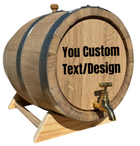 Personalised Recoopered Oak Barrel (with custom engraving)