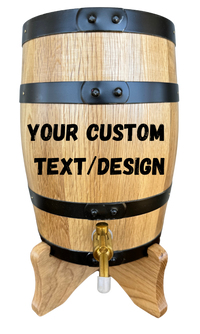 Personalised UPRIGHT American Oak Barrel (Custom Engraving)