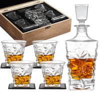 Crystal Whisky Decanter Set (with 4 glasses)